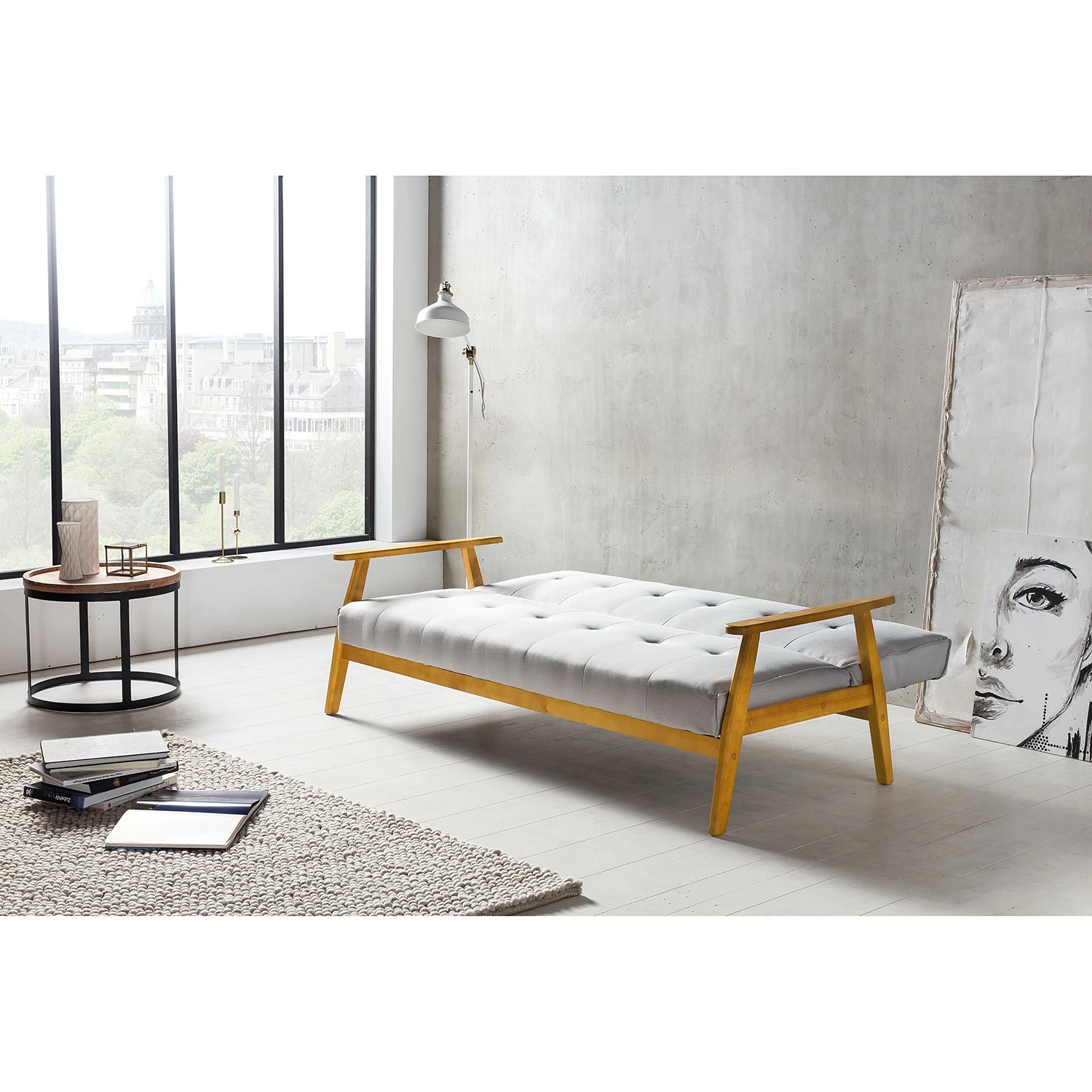 Norrwood Schlafsofa Boss I - Webstoff - Lichtgrau - Mit Schlaffunktion 6 Norrwood Schlafsofa Boss I - Webstoff - Lichtgrau - Mit Schlaffunktion – Bild 4