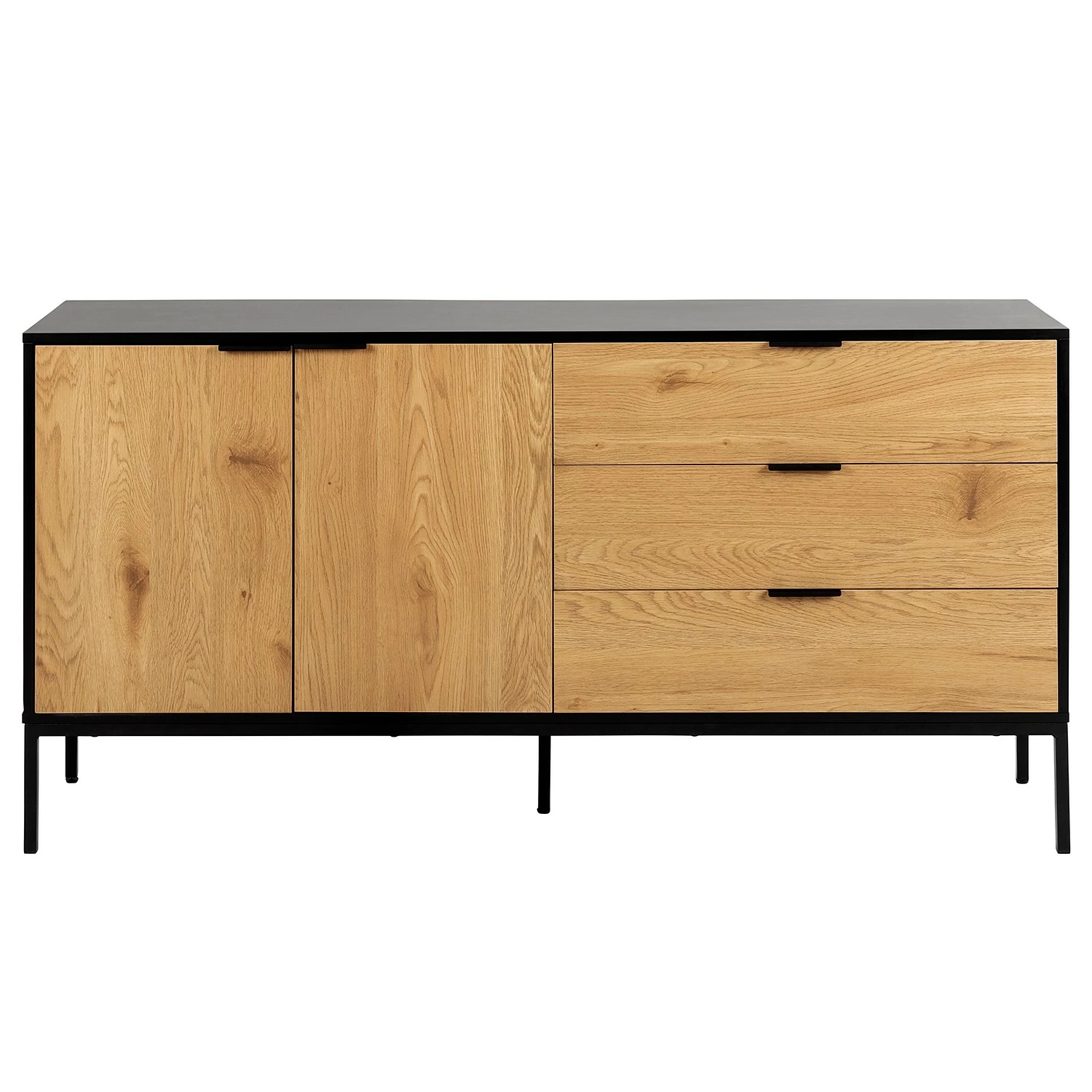 Red Living Sideboard Coogee III - Eiche Dekor / Schwarz 6 Red Living Sideboard Coogee III - Eiche Dekor / Schwarz – Bild 4