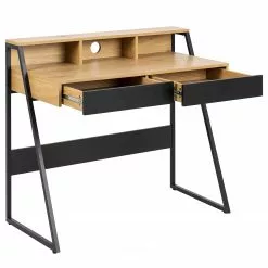 Mørteens Schreibtisch Reims - Wildeiche Dekor / Schwarz -Büromöbel Verkäufe 1000341076 220323 030 DETAILS P000000001000341076