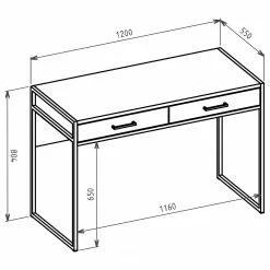 Red Living Schreibtisch Roslin - Weiß -Büromöbel Verkäufe 1000341078 220322 500 SKETCH DETAILS P000000001000341078 sketch