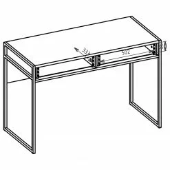 Red Living Schreibtisch Roslin - Weiß -Büromöbel Verkäufe 1000341078 220322 501 SKETCH DETAILS P000000001000341078 sketch