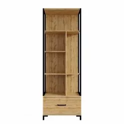 Red Living Büroregal Sonny - Wotaneiche Dekor / Schwarz -Büromöbel Verkäufe 1000341080 220322 040 DETAILS P000000001000341080