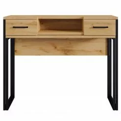 Red Living Schreibtisch Sonny - (Ausziehbar) Wotaneiche Dekor / Schwarz -Büromöbel Verkäufe 1000341081 220322 060 DETAILS P000000001000341081