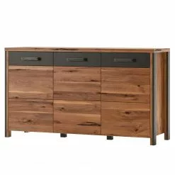 Red Living Sideboard Belchatow II - Eiche Dekor / Anthrazit