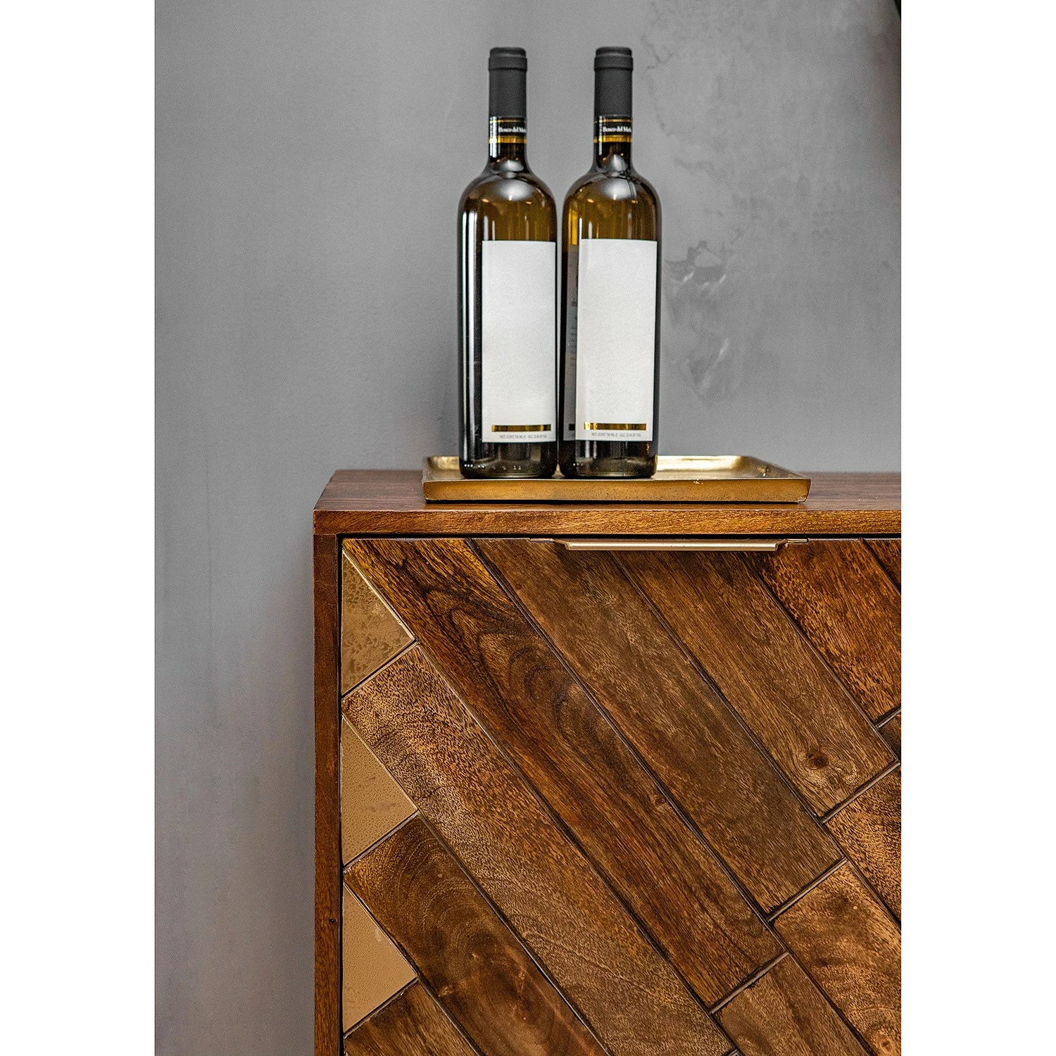 Red Living Sideboard Nook - Mango massiv / Metall - Mango / Gold 9 Red Living Sideboard Nook - Mango massiv / Metall - Mango / Gold – Bild 7