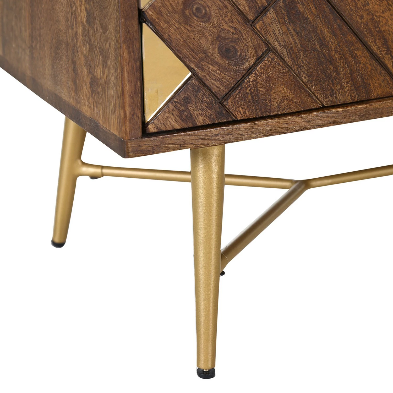 Red Living Sideboard Nook - Mango massiv / Metall - Mango / Gold 12 Red Living Sideboard Nook - Mango massiv / Metall - Mango / Gold – Bild 10