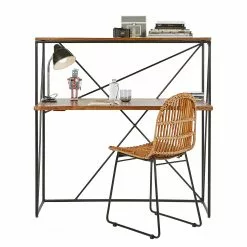 Tom Tailor Schreibtisch-Kombination Piketon I - Mango massiv / Aluminium - Mango / Schwarz -Büromöbel Verkäufe 1000342408 220325 045 DETAILS P000000001000342408