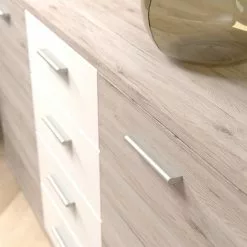 Loftscape Sideboard Piemont II - Weiß / Sandeiche Dekor -Büromöbel Verkäufe 1000342456 220404 031 DETAILS P000000001000342456