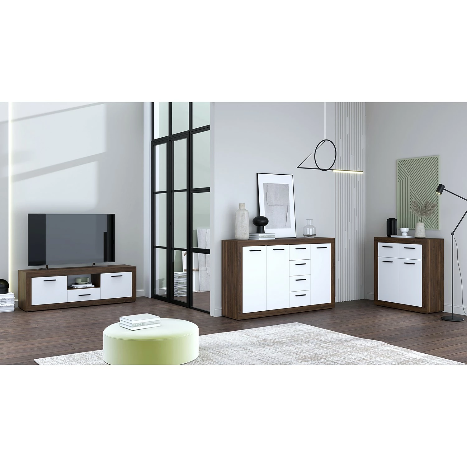 Loftscape Sideboard Ballito I - Walnuss Dekor 5 Loftscape Sideboard Ballito I - Walnuss Dekor – Bild 3