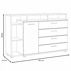 Loftscape Sideboard Piemont III - Weiß / Sandeiche Dekor 14 Loftscape Sideboard Piemont III - Weiß / Sandeiche Dekor -Büromöbel Verkäufe 1000342478 220404 500 SKETCH DETAILS P000000001000342478 sketch