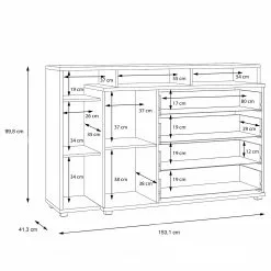 Loftscape Sideboard Piemont III - Weiß / Sandeiche Dekor 15 Loftscape Sideboard Piemont III - Weiß / Sandeiche Dekor -Büromöbel Verkäufe 1000342478 220404 501 SKETCH DETAILS P000000001000342478 sketch
