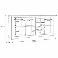 Ridgevalley Sideboard Sandvik II - Eiche Weiß Dekor / Eiche Nelson Dekor 17 Ridgevalley Sideboard Sandvik II - Eiche Weiß Dekor / Eiche Nelson Dekor -Büromöbel Verkäufe 1000342497 220331 501 SKETCH DETAILS P000000001000342497 sketch