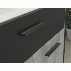 Loftscape Sideboard Sahil - Eiche Sorrento Grau Dekor / Schwarz -Büromöbel Verkäufe 1000342503 220413 045 DETAILS P000000001000342503