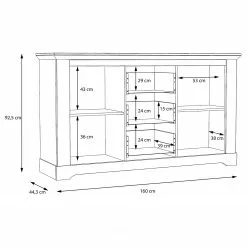 Ridgevalley Sideboard Sandvik I - Eiche Weiß Dekor / Eiche Nelson Dekor -Büromöbel Verkäufe 1000342505 220331 501 SKETCH DETAILS P000000001000342505 sketch