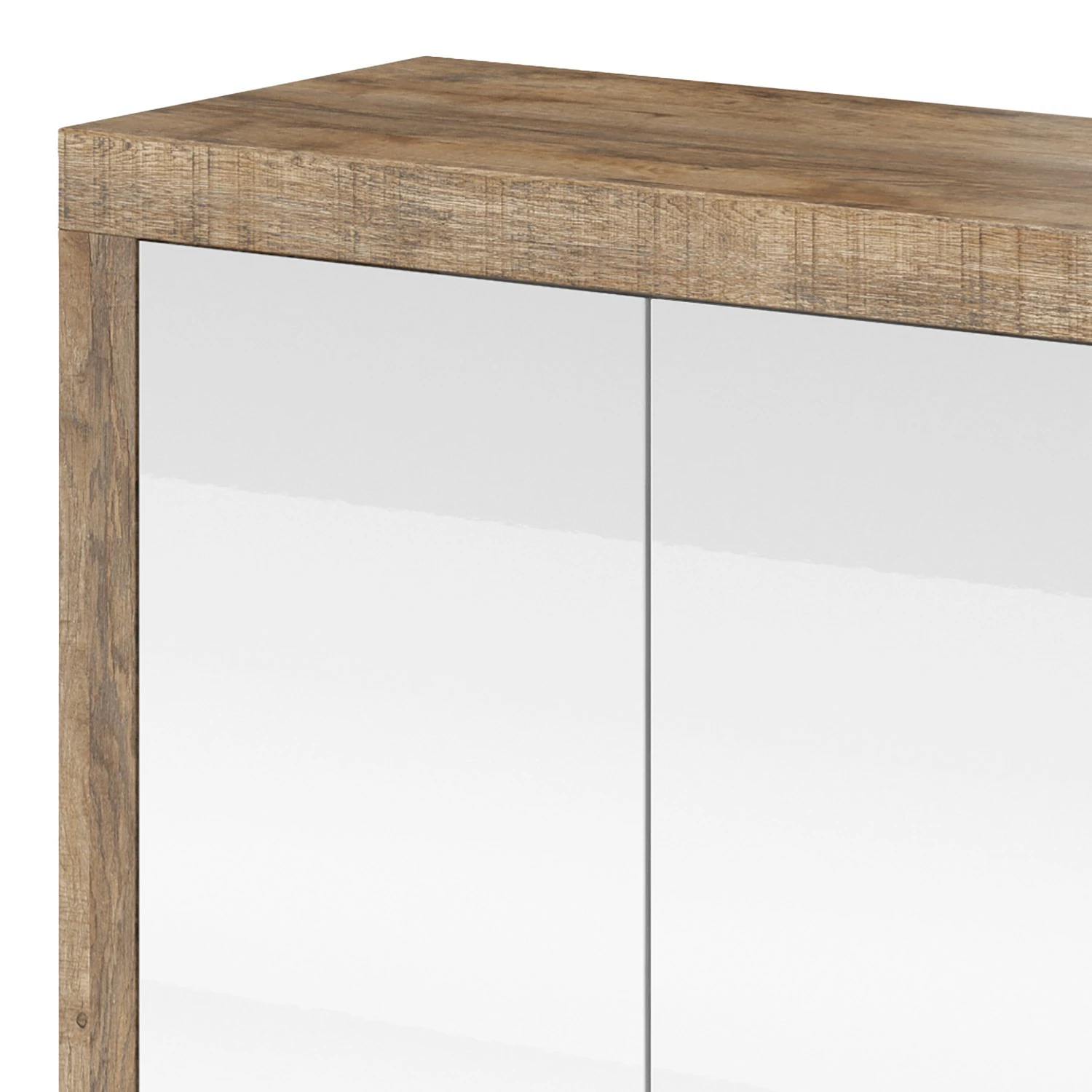 Loftscape Sideboard Shipley II - Hochglanz Weiß / Eiche Dekor - Breite: 180 cm 6 Loftscape Sideboard Shipley II - Hochglanz Weiß / Eiche Dekor - Breite: 180 cm – Bild 4