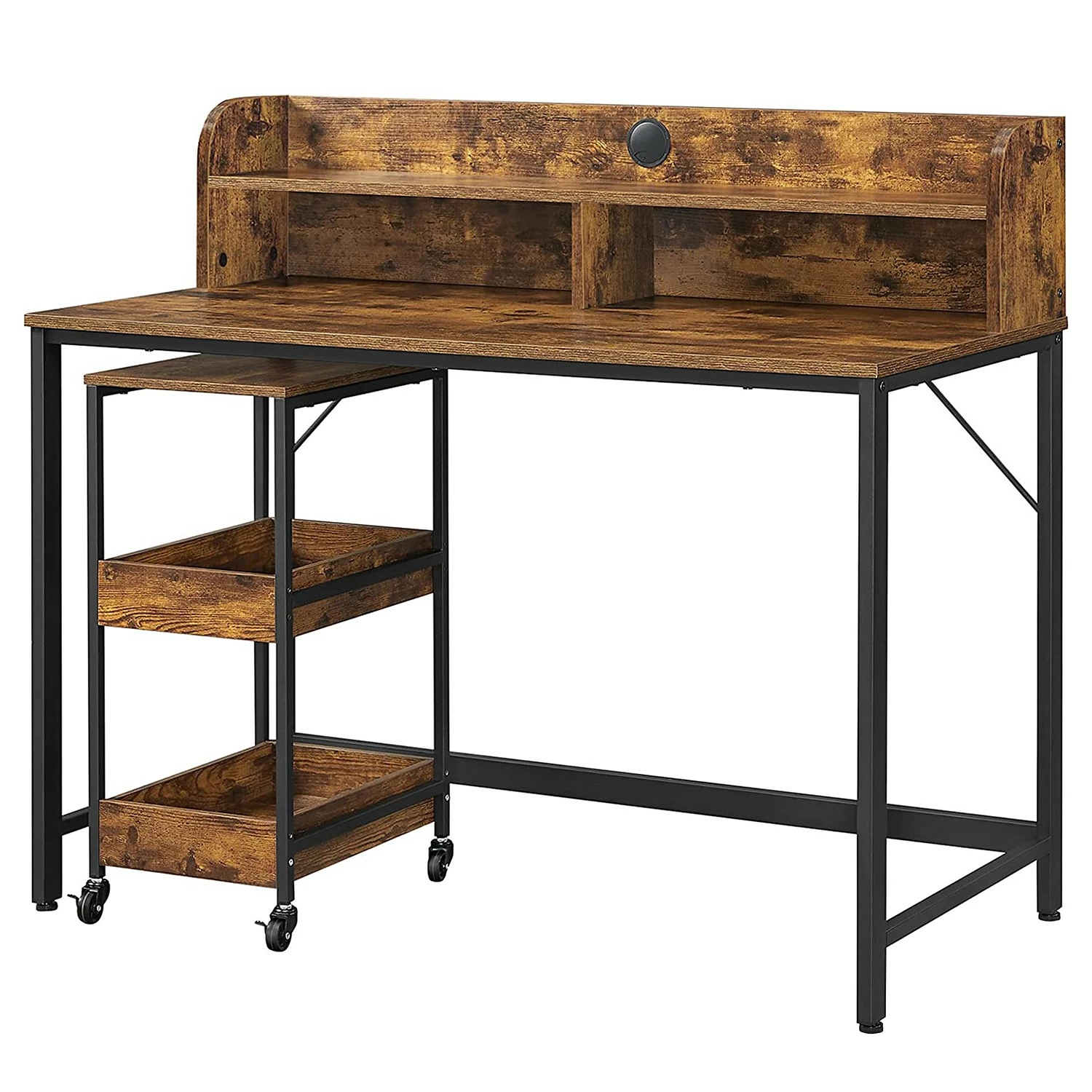 Red Living Schreibtisch-Set Rob (2-teilig) - Eiche Rustikal Dekor / Schwarz 3 Red Living Schreibtisch-Set Rob (2-teilig) - Eiche Rustikal Dekor / Schwarz