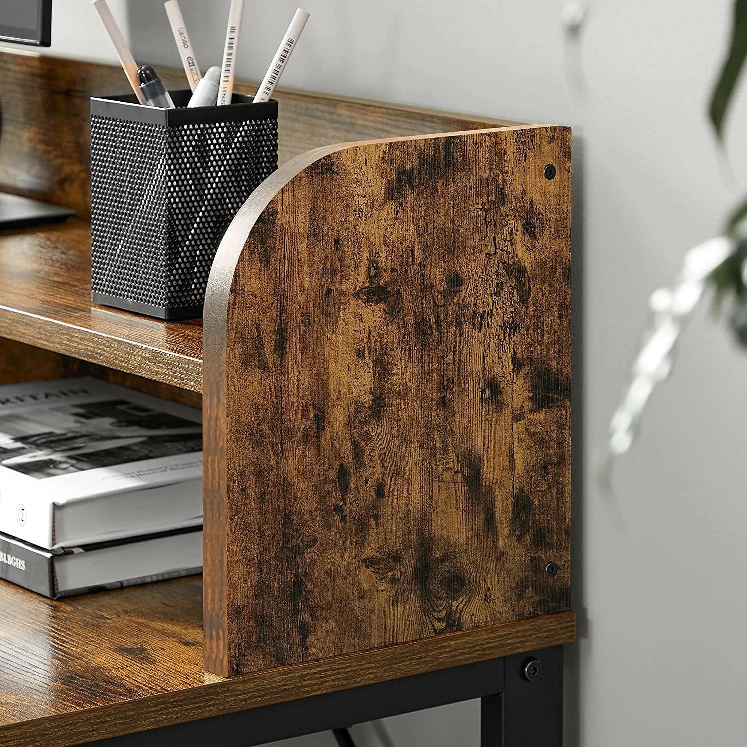 Red Living Schreibtisch-Set Rob (2-teilig) - Eiche Rustikal Dekor / Schwarz 9 Red Living Schreibtisch-Set Rob (2-teilig) - Eiche Rustikal Dekor / Schwarz – Bild 7
