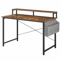 Red Living Schreibtisch Rio - Eiche Rustikal Dekor / Schwarz