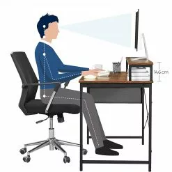 Red Living Schreibtisch Rio - Eiche Rustikal Dekor / Schwarz -Büromöbel Verkäufe 1000343003 220407 501 SKETCH DETAILS P000000001000343003 sketch