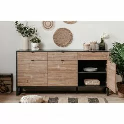 Loftscape Sideboard Mid West I - Bambus Dekor / Anthrazit -Büromöbel Verkäufe 1000344591 220407 022 MOOD DETAILS P000000001000344591 mood