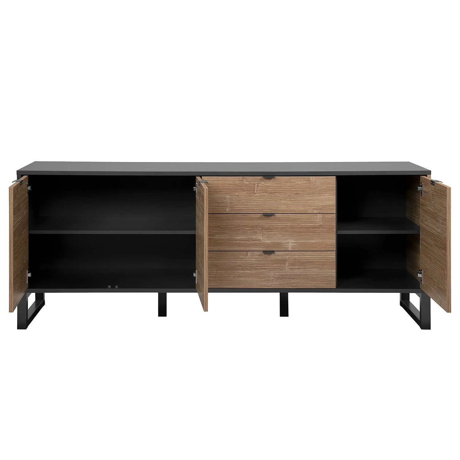 Loftscape Sideboard Mid West II - Bambus Dekor / Anthrazit 10 Loftscape Sideboard Mid West II - Bambus Dekor / Anthrazit – Bild 8