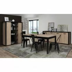 Red Living Sideboard Westlock II - Esche Dekor / Schwarz -Büromöbel Verkäufe 1000344679 220414 021 MOOD DETAILS P000000001000344679 mood