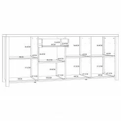 Red Living Sideboard Westlock II - Esche Dekor / Schwarz -Büromöbel Verkäufe 1000344679 220414 501 SKETCH DETAILS P000000001000344679 sketch