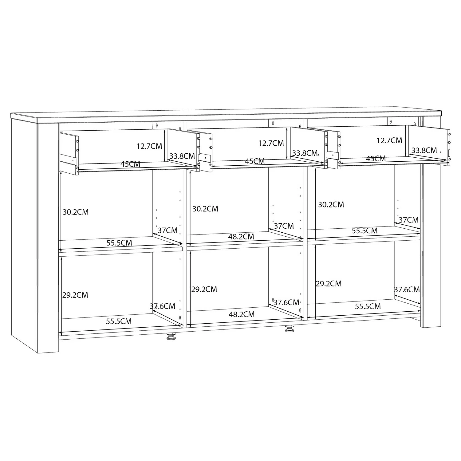Ridgevalley Sideboard Vassia I - Eiche Navy Dekor / Eiche Riviera Dekor 10 Ridgevalley Sideboard Vassia I - Eiche Navy Dekor / Eiche Riviera Dekor – Bild 8