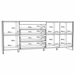 Loftscape Sideboard Urban II - Inkl. Beleuchtung - Weiß / Eiche Grau Dekor 17 Loftscape Sideboard Urban II - Inkl. Beleuchtung - Weiß / Eiche Grau Dekor -Büromöbel Verkäufe 1000344689 220414 501 SKETCH DETAILS P000000001000344689 sketch