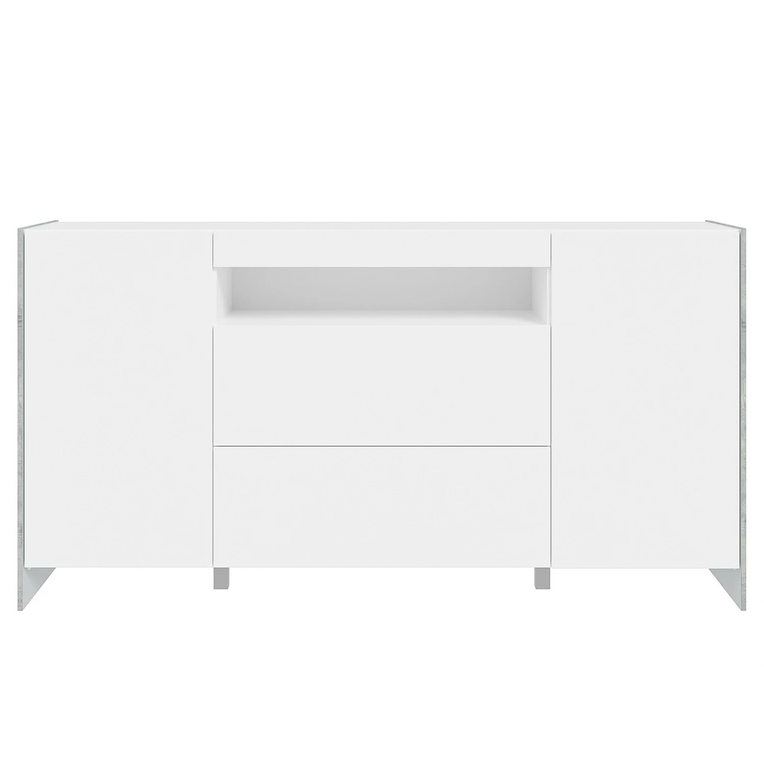 Loftscape Sideboard Urban I - Inkl. Beleuchtung - Weiß / Eiche Grau Dekor 5 Loftscape Sideboard Urban I - Inkl. Beleuchtung - Weiß / Eiche Grau Dekor – Bild 3