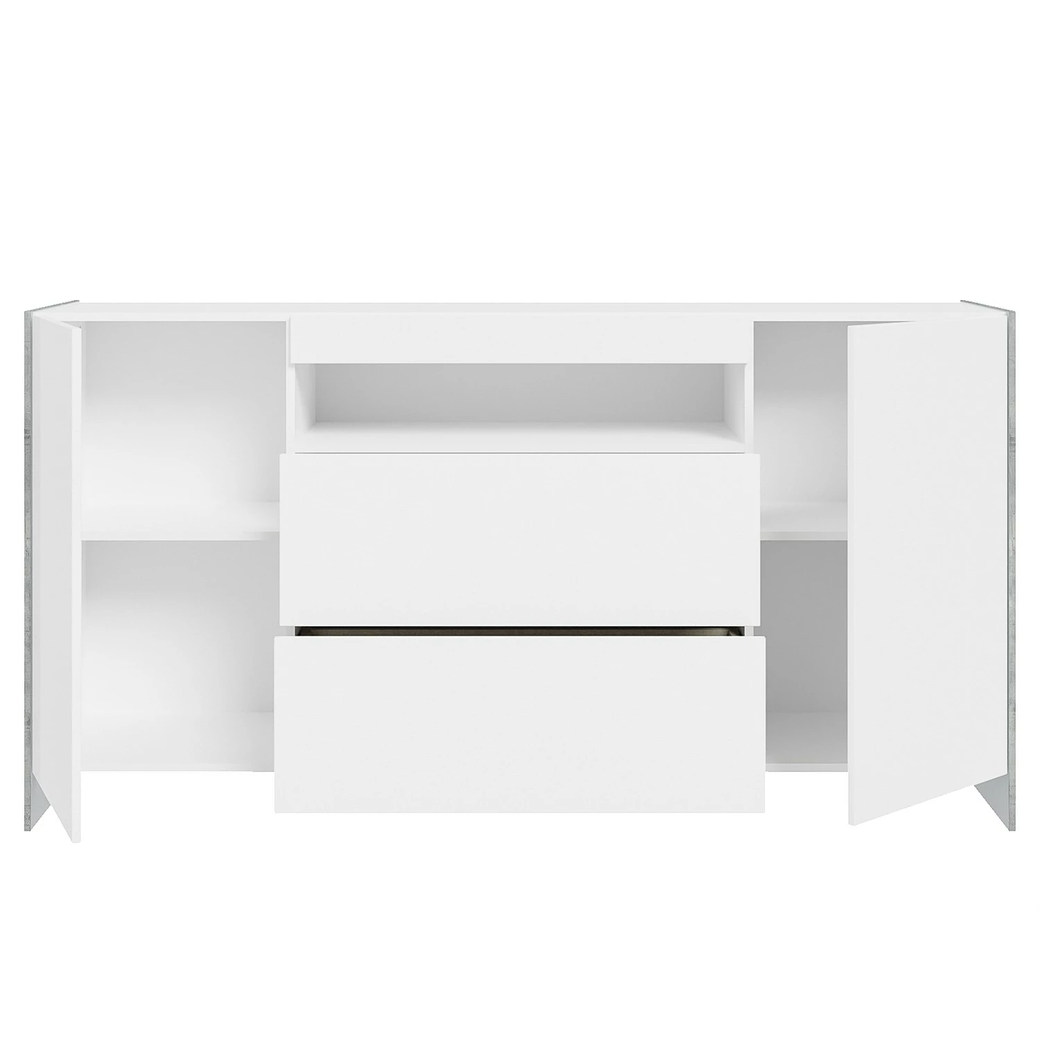 Loftscape Sideboard Urban I - Inkl. Beleuchtung - Weiß / Eiche Grau Dekor 6 Loftscape Sideboard Urban I - Inkl. Beleuchtung - Weiß / Eiche Grau Dekor – Bild 4