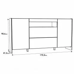 Loftscape Sideboard Urban I - Inkl. Beleuchtung - Weiß / Eiche Grau Dekor 14 Loftscape Sideboard Urban I - Inkl. Beleuchtung - Weiß / Eiche Grau Dekor -Büromöbel Verkäufe 1000344691 220414 500 SKETCH DETAILS P000000001000344691 sketch