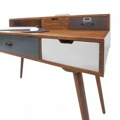 Ars manufacti Schreibtisch Prince - Akazie massiv - Akazie / Grau -Büromöbel Verkäufe 1000346338 220826 031 DETAILS P000000001000346338