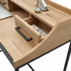 Ars manufacti Schreibtisch Poesie - Eiche massiv / Metall - Eiche / Schwarz 7 Ars manufacti Schreibtisch Poesie - Eiche massiv / Metall - Eiche / Schwarz -Büromöbel Verkäufe 1000346340 220826 031 DETAILS P000000001000346340