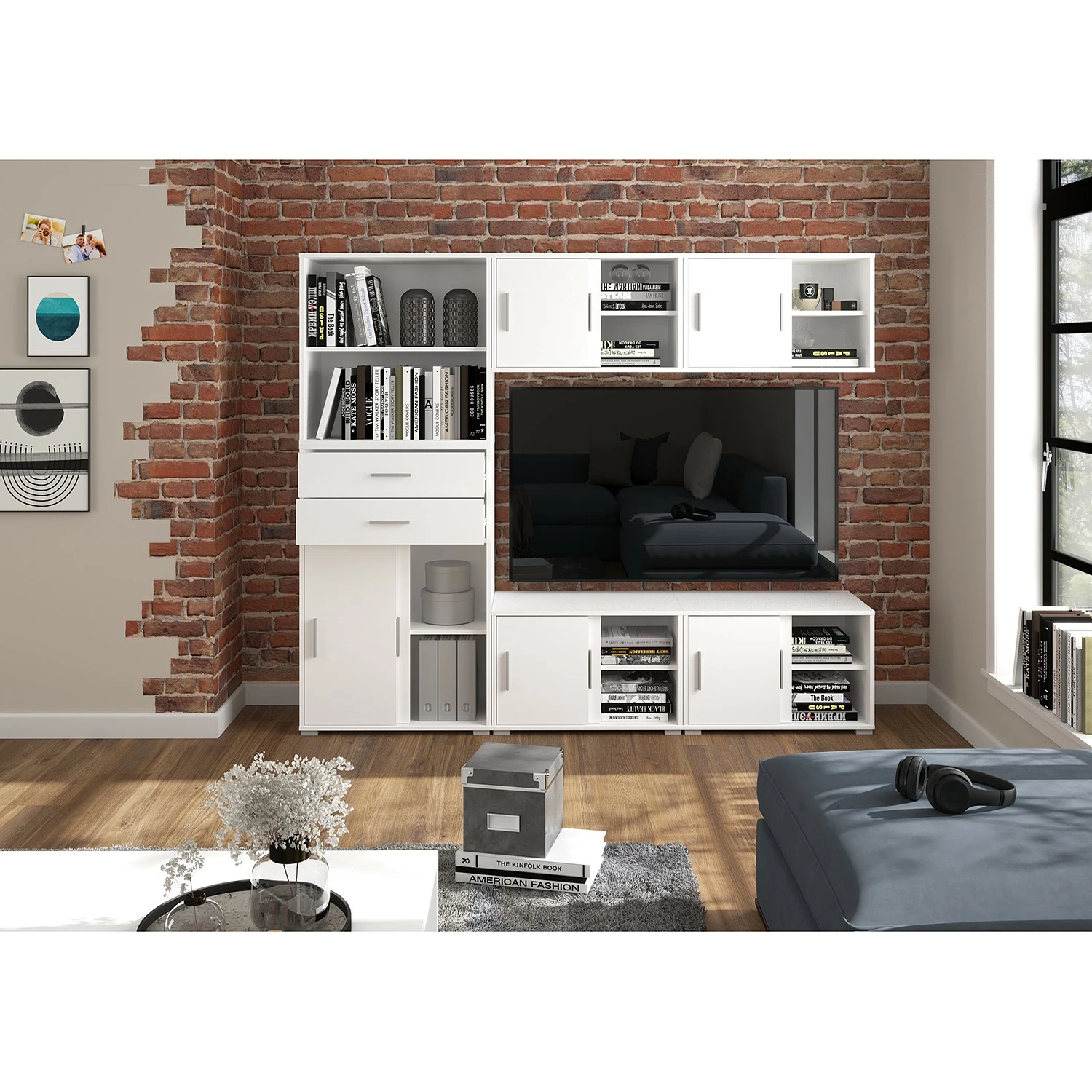 Fredriks Aktenschrank-Kombination Thamali IV - Weiß 4 Fredriks Aktenschrank-Kombination Thamali IV - Weiß – Bild 2