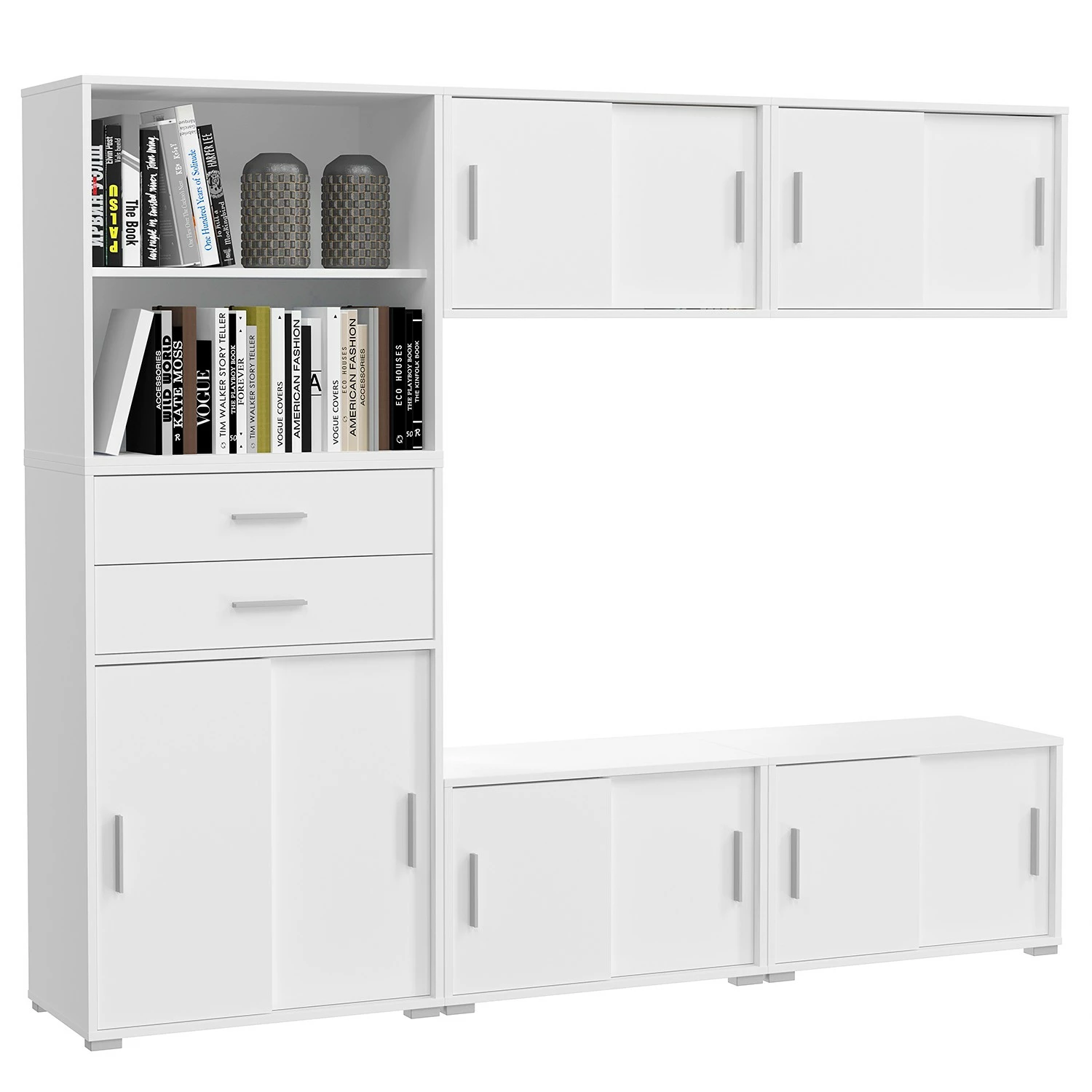 Fredriks Aktenschrank-Kombination Thamali IV - Weiß 3 Fredriks Aktenschrank-Kombination Thamali IV - Weiß