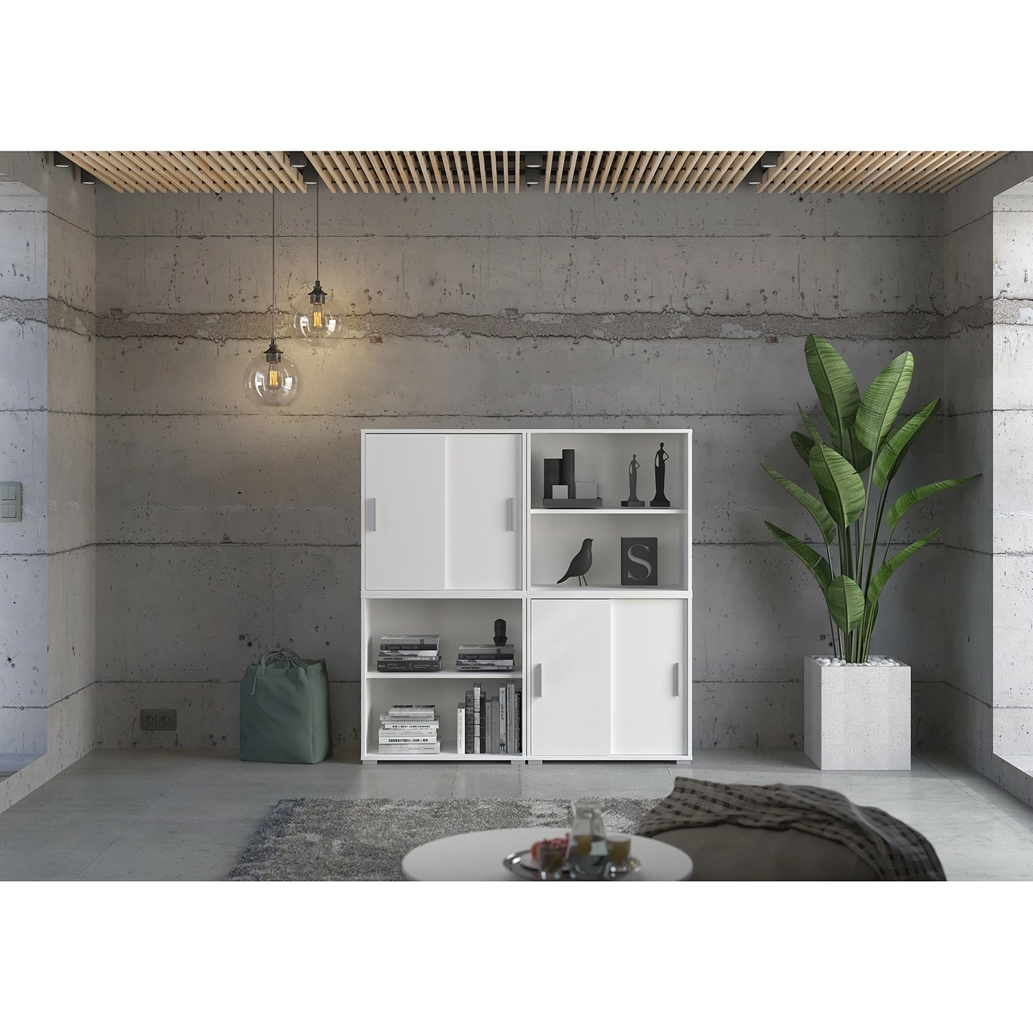 Fredriks Aktenschrank-Kombination Thamali XII - Weiß 4 Fredriks Aktenschrank-Kombination Thamali XII - Weiß – Bild 2