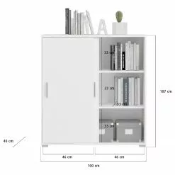 Fredriks Aktenschrank-Kombination Thamali VIII - Weiß -Büromöbel Verkäufe 1000346962 220504 500 SKETCH DETAILS P000000001000346962 sketch