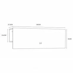Loftscape Wandschreibtisch Prandi - Matt Weiß - Breite: 100 cm -Büromöbel Verkäufe 1000347234 220621 501 SKETCH DETAILS P000000001000347234 sketch