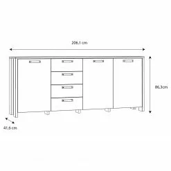 Loftscape Sideboard Ravenswood II - Altholz Dekor / Anthrazit 18 Loftscape Sideboard Ravenswood II - Altholz Dekor / Anthrazit -Büromöbel Verkäufe 1000348107 220603 500 SKETCH DETAILS P000000001000348107 sketch