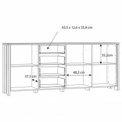Loftscape Sideboard Ravenswood II - Altholz Dekor / Anthrazit 19 Loftscape Sideboard Ravenswood II - Altholz Dekor / Anthrazit -Büromöbel Verkäufe 1000348107 220603 501 SKETCH DETAILS P000000001000348107 sketch