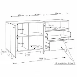 Loftscape Sideboard Pesaro I - Eiche Artisan Dekor / Schwarz 13 Loftscape Sideboard Pesaro I - Eiche Artisan Dekor / Schwarz -Büromöbel Verkäufe 1000348113 220603 501 SKETCH DETAILS P000000001000348113 sketch