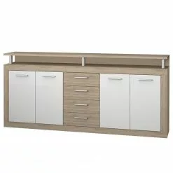 Loftscape Sideboard Parzival - Eiche Sonoma Dekor / Weiß
