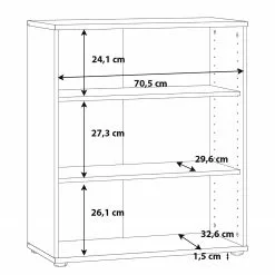 Fredriks Büroregal Wisla - Weiß - 74 x 86 cm -Büromöbel Verkäufe 1000348151 220505 501 SKETCH DETAILS P000000001000348151 sketch
