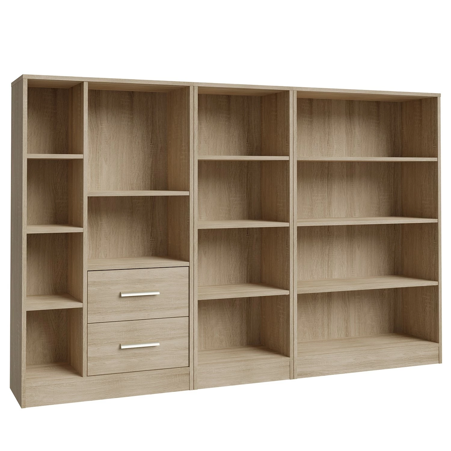 Fredriks Regalwand Wardell (3-teilig) - Eiche Sonoma Dekor 3 Fredriks Regalwand Wardell (3-teilig) - Eiche Sonoma Dekor