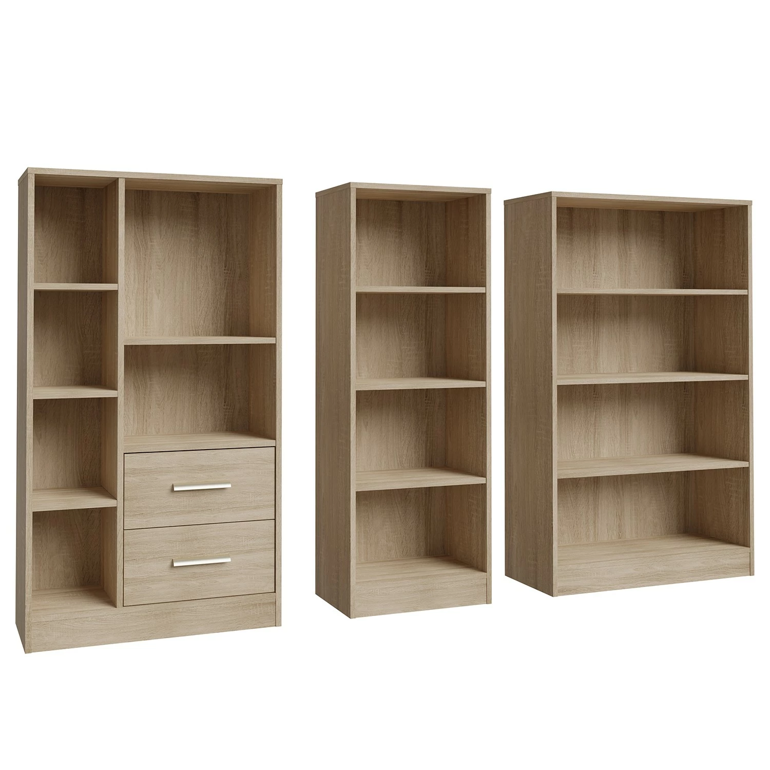 Fredriks Regalwand Wardell (3-teilig) - Eiche Sonoma Dekor 5 Fredriks Regalwand Wardell (3-teilig) - Eiche Sonoma Dekor – Bild 3