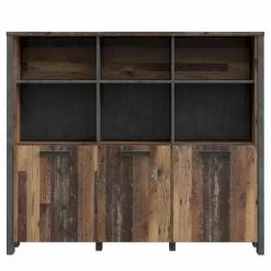 Fredriks Büroregal Clifford - Altholz Dekor / Dunkelgrau -Büromöbel Verkäufe 1000348167 220505 030 DETAILS P000000001000348167