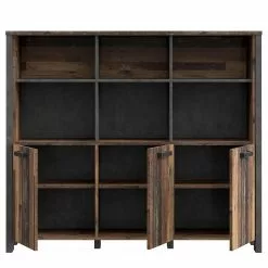 Fredriks Büroregal Clifford - Altholz Dekor / Dunkelgrau -Büromöbel Verkäufe 1000348167 220505 031 DETAILS P000000001000348167