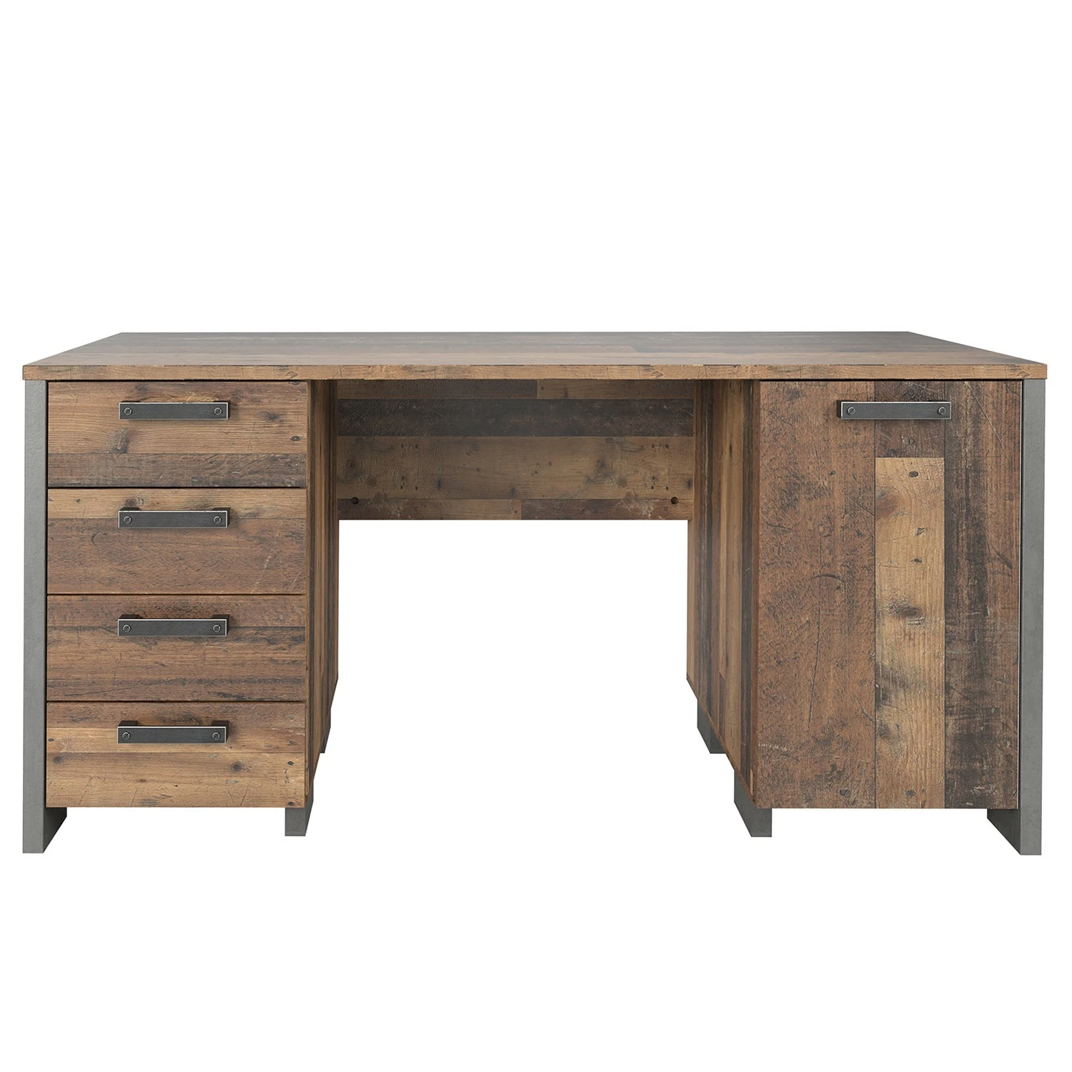 Fredriks Schreibtisch Clifford - Altholz Dekor / Dunkelgrau 5 Fredriks Schreibtisch Clifford - Altholz Dekor / Dunkelgrau – Bild 3