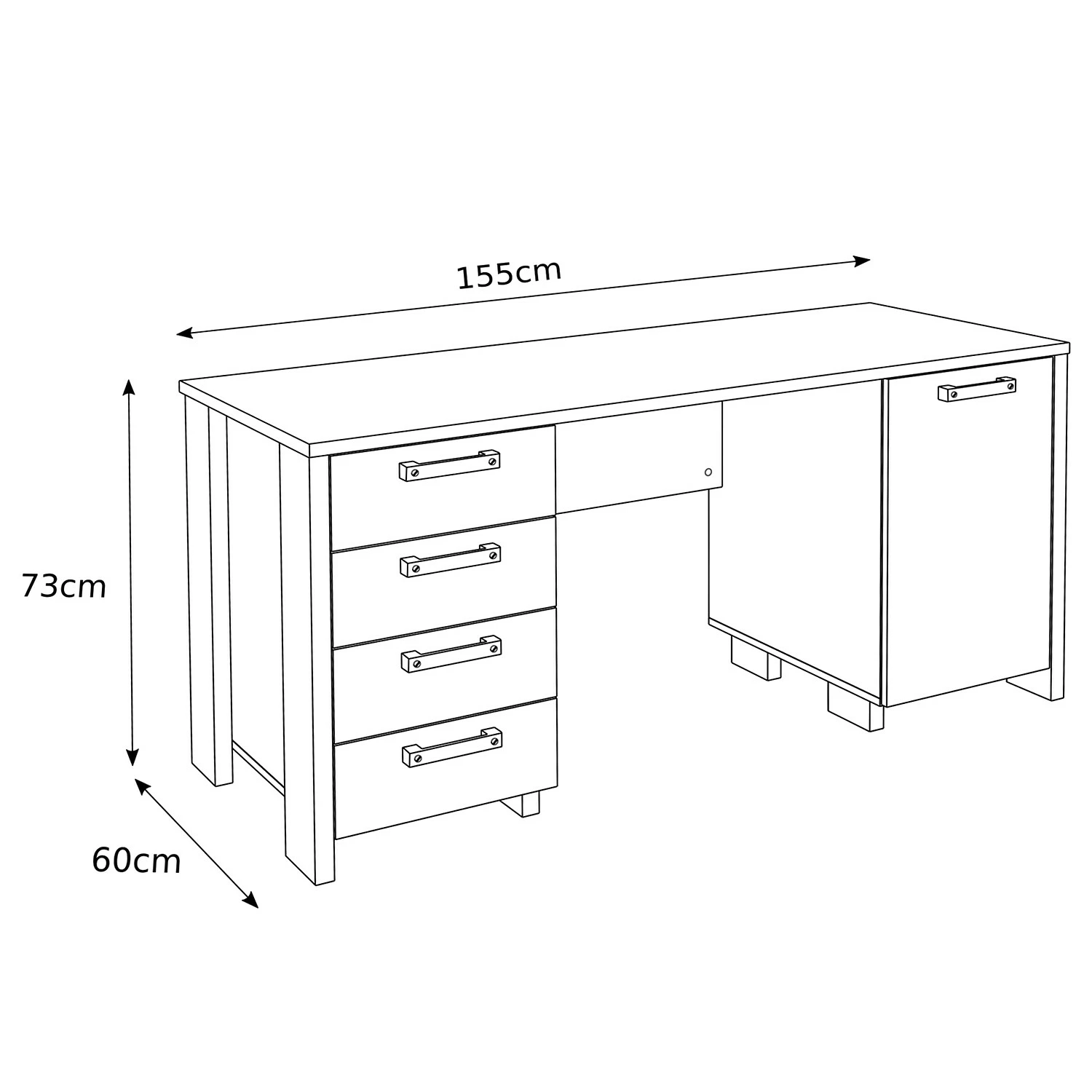 Fredriks Schreibtisch Clifford - Altholz Dekor / Dunkelgrau 7 Fredriks Schreibtisch Clifford - Altholz Dekor / Dunkelgrau – Bild 5